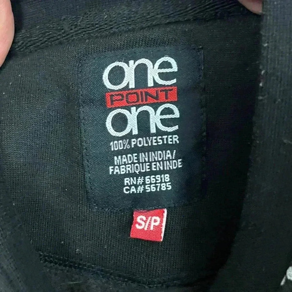 Black Women's Pullover Sweater SMALL Paint Splotted One Point One - Picture 3 of 12